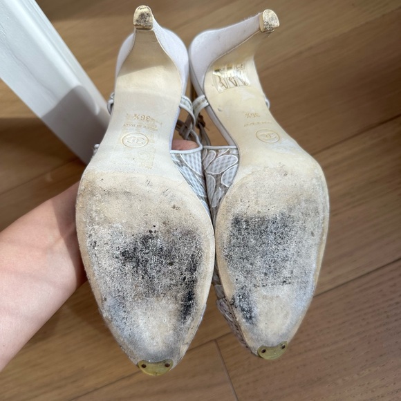 Chanel mesh sling back heels - Picture 5 of 9